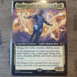 Cosmic Spider-Man Extended Art Non-Foil MTG Magic the Gathering Marvel - Image 1