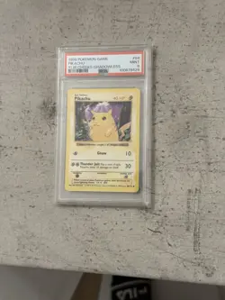 1999 Pokemon Base Set Pikachu #58 Shadowless Japanese CD Promo PSA 9 - Image 1