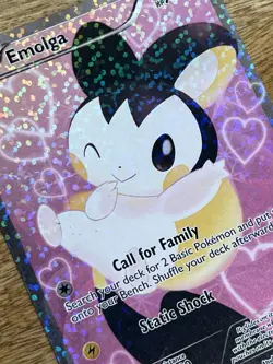 2013 Pokemon Emolga Full Art Holo Ultra Rare Legendary Treasures RC23/RC25 - Image 2