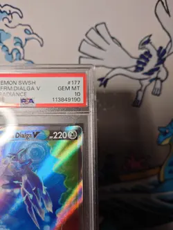 2022 Pokemon Origin Forme Dialga V Full Art 177/189 Astral Radiance PSA 10 - Image 3
