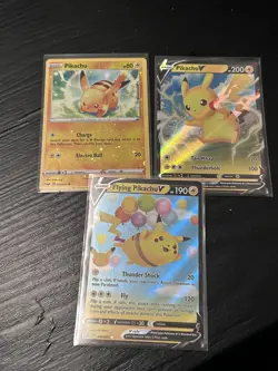 Pika Pika Bundle! Pokemon Card Bundle x3 |Pikachu V Vivid Voltage FREE SHIPPING - Image 1