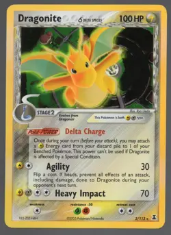 Pokemon TCG Dragonite Delta Species 2005 Holo Rare 3/113 English LP - Image 1
