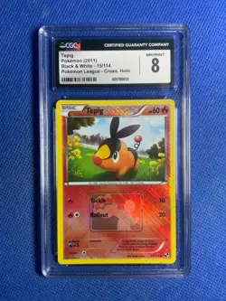 2011 Pokemon Black & White Tepig Cross. Holo CGC 8 - Image 3