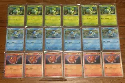 Pokemon 151 Promo Bulbasaur Charmander Squirtle SVP 046 047 048 Cosmo Holo - Image 1