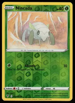 Nincada 013/185 Common Vivid Voltage Pokemon Reverse Holo Lightly Played - Image 1