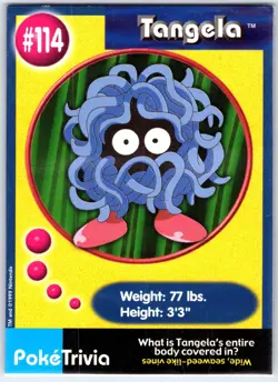Tangela #114 Topps Trading Cards Series 2 Pokemon Near Mint - Image 1