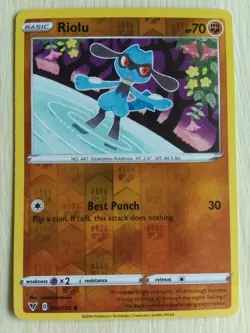 Pokemon Vivid Voltage Riolu Reverse Holo 090/185 - Image 1