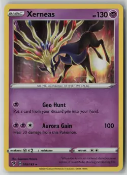 Xerneas 78/185 Pokemon Holo Vivid Voltage Rare Near Mint Card NM 1 - Image 1