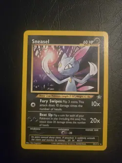 Pokemon TCG Sneasel Rare Neo Genesis Card - Image 1