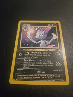 Pokemon TCG Sneasel Rare Neo Genesis Card - Image 2