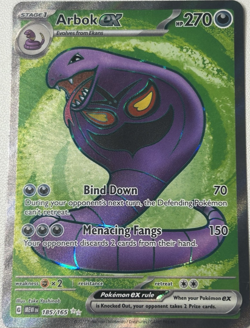 Pokemon Arbok ex 185/165 Scarlet & Violet 151 Holo NM ENG - Image 1