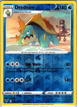 Drednaw (Cracked Ice Holo) 39/185 Holo Rare Deck Exclusives Pokemon LP - Image 1