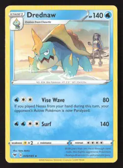 Drednaw (Cracked Ice Holo) 39/185 Holo Holo Rare Deck Exclusives Pokemon Holo LP - Image 1