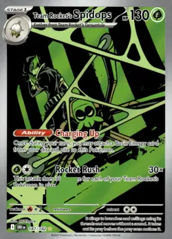 Team Rocket's Spidops 187/182 Illustration Rare Destined Rivals Holo Near Mint - Image 1