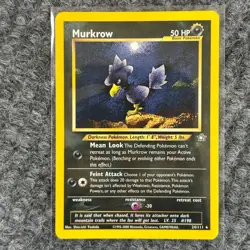 Vintage Pokemon Neo Genesis Murkrow 24/111 Rare Excellent NM Unlimited - Image 1