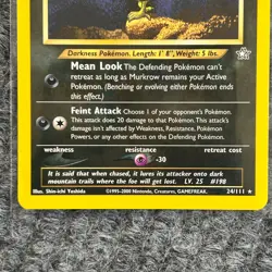 Vintage Pokemon Neo Genesis Murkrow 24/111 Rare Excellent NM Unlimited - Image 4