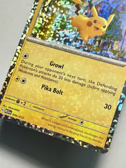 Pikachu 006/015 (LP) •HOLOBLEED• Scarlet & Violet: McDonald’s Promo 2024 M23 - Image 4