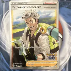 Pokemon TCG Pokemon GO Professor's Research Ultra Rare Full Art Holo 078/078 EN - Image 1