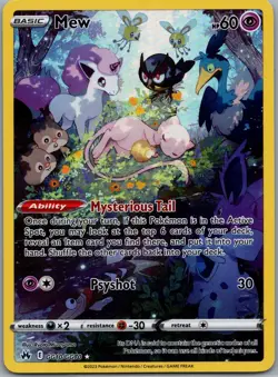 Mew GG10/GG70 Crown Zenith Galarian Gallery Pokemon TCG Holo NM 1 - Image 1