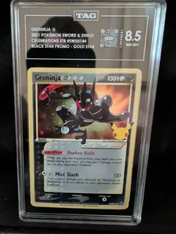 Greninja Star SWSH144 Sword & Shield Promo Holo English 130HP 2021 TAG 8.5 - Image 1