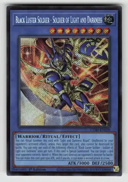 YugiOh Chaos Origins BLACK LUSTER SOLDIER Soldier Light & Darkness Secret Rare - Image 1