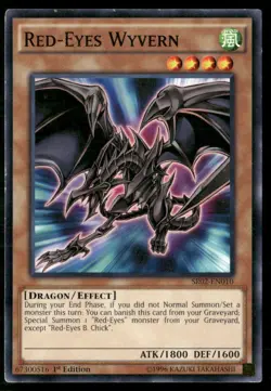 Red-Eyes Wyvern SR02-EN010 Common Yu-Gi-Oh 1st Edition Near Mint - Image 1