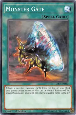 Monster Gate SR07-EN030 C Structure Deck: Zombie Horde Yu-Gi-Oh 1st Edition NM/M - Image 1