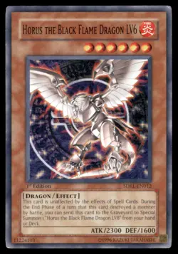 Yu Gi Oh! Horus the Black Flame Dragon LV6 SDRL EN012 SDRL 1st Edition Regular - Image 1