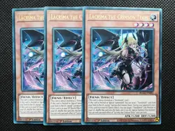 Yugioh! 3x Lacrima the Crimson Tears BLGG-EN081 Ultra Rare Glorious Gallery - Image 1