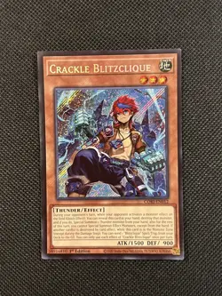 Konami Yu-Gi-Oh! Crackle Blitzclique CORI-EN012 Secret Rare Foil Effect 1st - Image 1