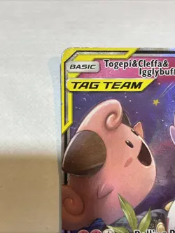 Pokemon Togepi & Cleffa & Igglybuff GX TAG TEAM 143/236 SM Cosmic Eclipse Holo - Image 2