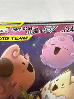 Pokemon Togepi & Cleffa & Igglybuff GX TAG TEAM 143/236 SM Cosmic Eclipse Holo - Image 3