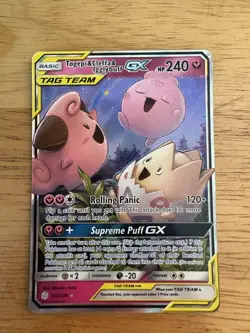 Pokemon Togepi & Cleffa & Igglybuff GX TAG TEAM 143/236 SM-Cosmic Eclipse Holo - Image 1