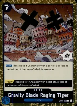 Gravity Blade Raging Tiger OP06-058 Rare Wings of the Captain One Piece Foil NM - Image 1