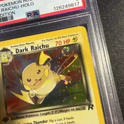 Dark Raichu Holo 1st Edition PSA 6 2000 Pokemon Rocket #83 2 Overlapping Swirls - Image 3