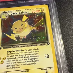 Dark Raichu Holo 1st Edition PSA 6 2000 Pokemon Rocket #83 2 Overlapping Swirls - Image 4