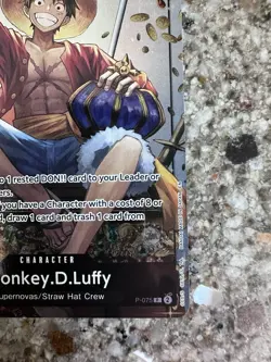 One Piece TCG Monkey D Luffy P-075 Promo Foil NM English - Image 4