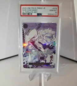2025 ONE PIECE PRB02 JAPANESE ALTERNATE ART #078 GUM-GUM GIANT PSA 10 - Image 4