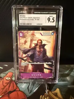 2025 ONE PIECE JAPANESE PROMO CARDS #P-104 SHANKS CGC 9.5 - Image 1