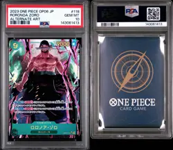 Alternate Art Roronoa Zoro One Piece 2023 OP06 WIngs/Captain Japanese 118 PSA 10 - Image 3
