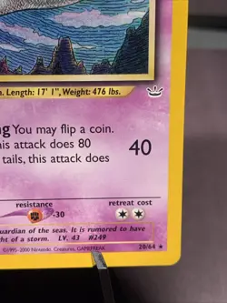 Pokemon TCG 1st Edition Lugia 20/64 Neo Revelation Non Holo Rare WOTC VTG 2001 - Image 4