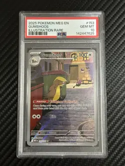 Gumshoos PSA 10 Illustration Rare 2025 Pokemon Mega Evolution MEG EN 153/132 - Image 1