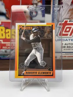 2025 Topps 1990 Topps 35th Anniversary #T90-27 Roberto Clemente Pirates 28/50 - Image 1