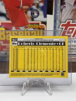 2025 Topps 1990 Topps 35th Anniversary #T90-27 Roberto Clemente Pirates 28/50 - Image 2