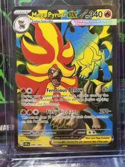 Pokemon TCG Mega Pyroar EX 099/086 CRIM Holo Ultra Rare ENG Stage 1 340 HP - Image 1