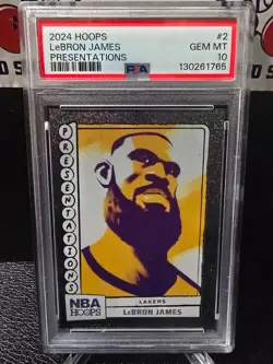 2024 Hoops Presentations LEBRON JAMES #2 PSA 10 GEM MINT - Image 1