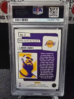 2024 Hoops Presentations LEBRON JAMES #2 PSA 10 GEM MINT - Image 2
