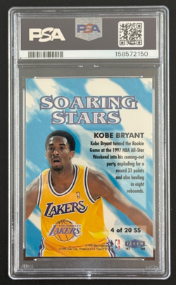 1997 FLEER KOBE BRYANT SOARING STARS #4 PSA GEM M 10 - Image 2
