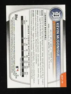 Kevin McGonigle 2025 Bowman Chrome 1st Bowman Tigers - Image 2