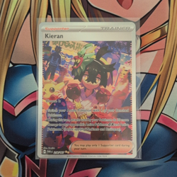 Pokemon TCG Kieran Trainer 218/167 Twilight Masquerade SIR ENG Holo - Image 1